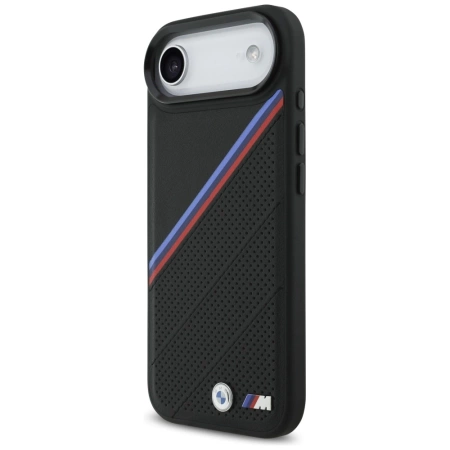 Etui BMW M Tricolor Metal Logo MagSafe do iPhone 17 Air - czarne
