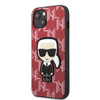 Original Case IPHONE 13 Karl Lagerfeld Hardcase Monogram Ikonik Patch red