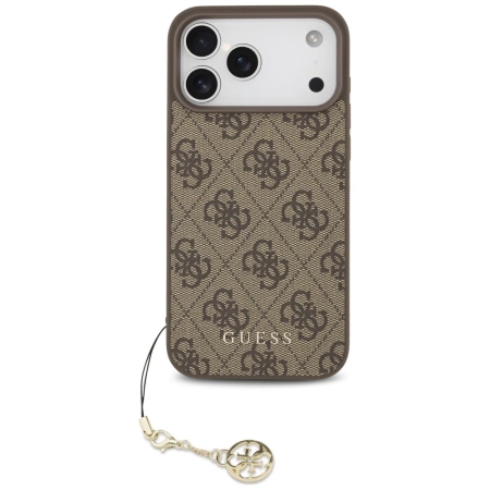 Guess 4G Charms Collection MagSafe Hülle für iPhone 17 Pro Max - Braun