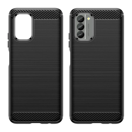 Carbon Case Cover für Nokia G400 flexibles Silikon Carbon Cover schwarz