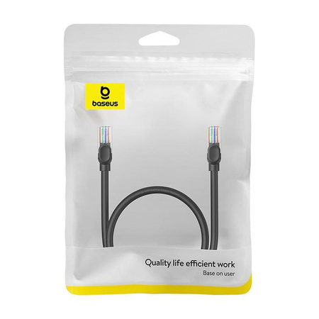 Baseus High Speed Cat 5 RJ-45 Ethernet-Kabel 1000 Mbit/s 0,5 m rund – Schwarz
