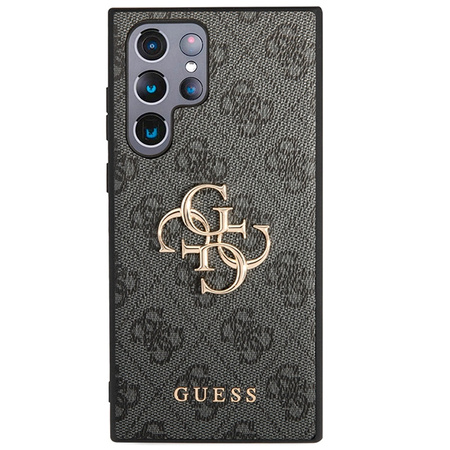 Oryginalne Etui GUESS Hardcase GUHCS24L4GMGGR do Samsung S24 Ultra (Leather 4G Metal Logo / czarny)