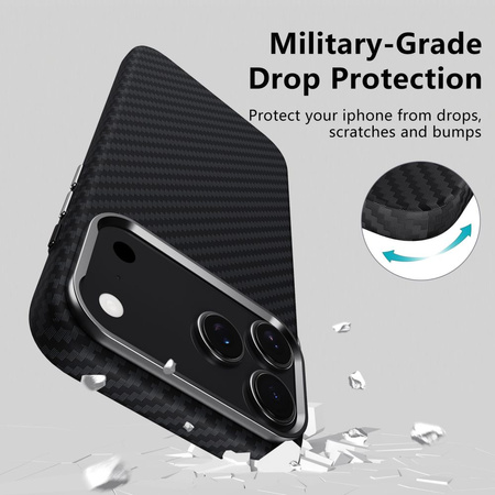 TECH-PROTECT ION CARBON MAGSAFE IPHONE 17 PRO BLACK/SILVER