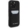 Original Handyhülle IPHONE 16 PRO Karl Lagerfeld HC Grained PU Cardslot Metal Elong schwarz