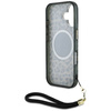 Oryginalne Etui IPHONE 16 Guess HC IML Leopard Triangle Cord Strap brązowe