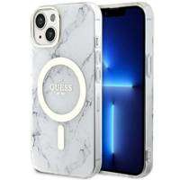 Guess GUHMP14MPCUMAH iPhone 14 Plus 6.7" biały/white hardcase Marble MagSafe