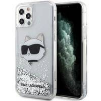 Karl Lagerfeld KLHCP12MLNHCCS iPhone 12/ 12 Pro 6,1" Silber/Silber Hardcase Glitter Choupette Head
