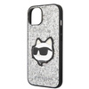 Karl Lagerfeld NFT Glitter Choupette Patch - Etui iPhone 14 (srebrny)