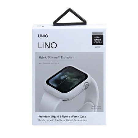 UNIQ etui Lino Apple Watch Series 5/4 44MM biały/dove white
