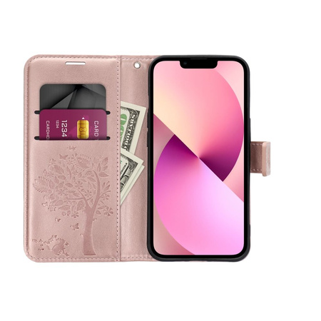 Kabura MEZZO Book do XIAOMI Redmi NOTE 10 / 10S drzewo złoty róż