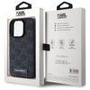 Original Case IPHONE 15 PRO Karl Lagerfeld Hardcase Leather Monogram Metal Logo MagSafe (KLHMP15LPKHPORPK) black