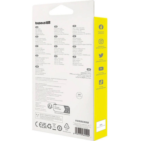 BASEUS zwijany kabel USB do Micro/Lightning/Typ C 3w1 Leo 3.5A 1.1m niebieski CB000063