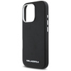 Original Case IPHONE 16 PRO MAX Karl Lagerfeld Saffiano Full Wrapped Elongated Metal Logo MagSafe black