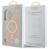 Original Handyhülle IPHONE 16 Guess Hardcase IML 4G MagSafe (GUHMP16SH4STP) rosa