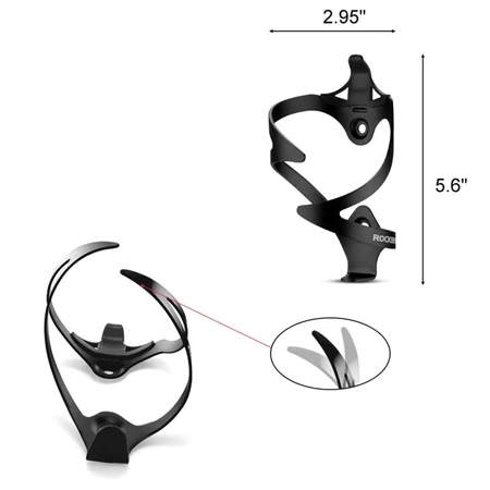 Rockbros 2017-11ABK Aluminum Bike Bottle Holder - Black