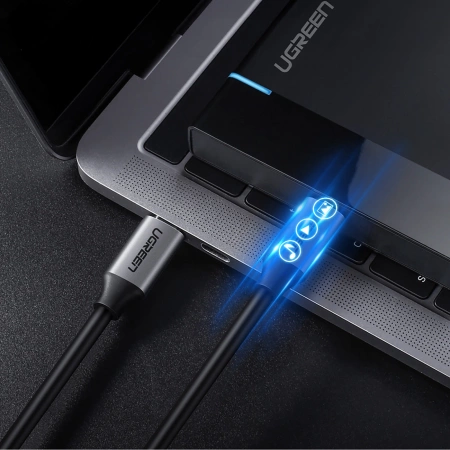 Kabel USB-C do USB-C 3.1 PD UGREEN Power Delivery 60W 1,5m (czarny)