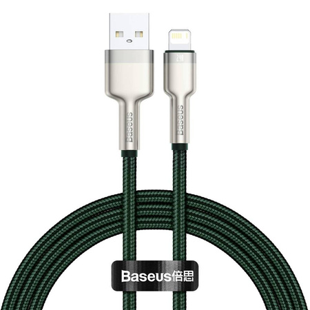 Baseus Cafule Series Metal Data Cable USB to IP 2.4A 1m Green