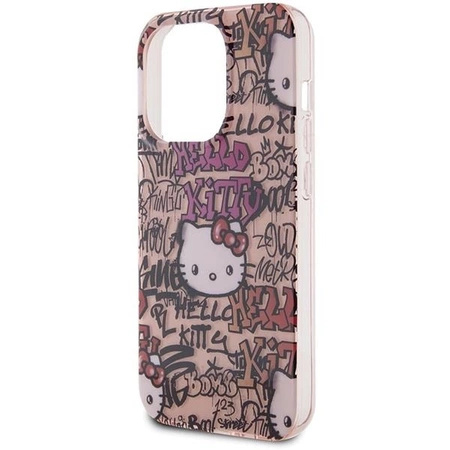 Hello Kitty IML Tags Graffiti-Hülle für iPhone 15 Pro Max – Rosa