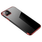 Clear Color Case TPU-Gel-Cover mit Metallrahmen für Samsung Galaxy A13 5G rot