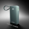 Powerbank SBS 10000 mAh 20W mit integriertem USB-C-Kabel und Digitalanzeige - grau