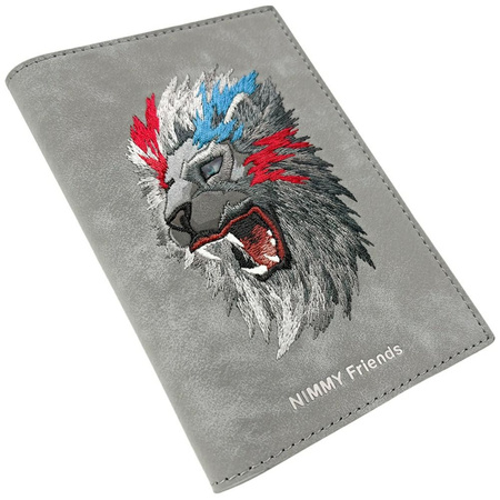 Etui na paszport Nimmy portfel Raptor    Lion szary