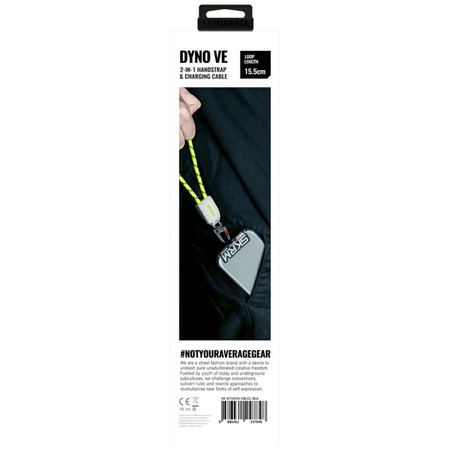 Uniwersalna smycz na nadgarstek z kablem 2w1 Skinarma Dyno Ve USB-C/USB-C niteglow