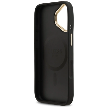 Guess Peony Hot Stamp MagSafe Case für iPhone 17 - Schwarz