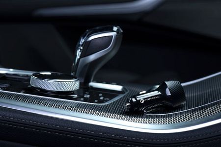 FORCELL CARBON ładowarka samochodowa Typ C 3.0 PD20W +  Typ C 3.0 PD20W CC50-2C czarna (Total 40W)