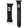 Armband für APPLE WATCH 4 / 5 / 6 / 7 / 8 / SE / ULTRA (42 / 44 / 45 / 49 MM) Karl Lagerfeld Strap 3D Rubber Karl&Choupette Heads (KLAWLSLKCNK) schwarz