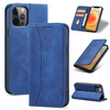 Magnet Fancy Case Hülle für iPhone 12 Pro Max Tasche Kartenetui Kartenständer Blau