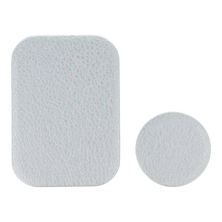 Skórzane Blaszki do Uchwytu Magnetycznego 2x Skórzane Nakładki srebrne