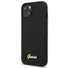 Guess GUHMP13MLSLMGBK iPhone 13 6.1 &quot;schwarz / schwarz Hardcase Silikonschrift Gold Logo