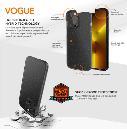 Ugly Rubber nakładka Vogue do iPhone 12 / 12 Pro 6,1&quot; transparentna
