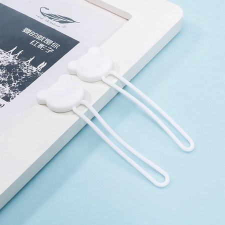 Silicone cable reel - white