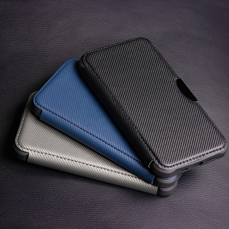 Etui Smart Carbon do iPhone 16 Pro Max 6,9&quot; srebrne