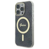 Original Handyhülle IPHONE 16 PRO MAX Guess Hardcase IML 4G MagSafe (GUHMP16XH4STK) schwarz