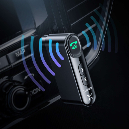 Bluetooth AUX transmitter Baseus BSBA-02 (Overseas Edition) - black