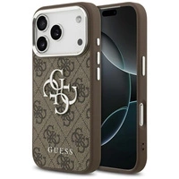 Guess 4G Big 4G Classic Logo Hülle für iPhone 17 Pro braun - silber