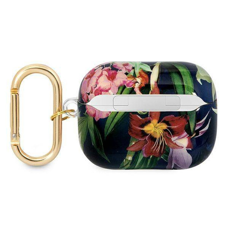 Case APPLE AIRPODS PRO Guess AirPods Flower Strap Collection (GUAPHHFLB) blue