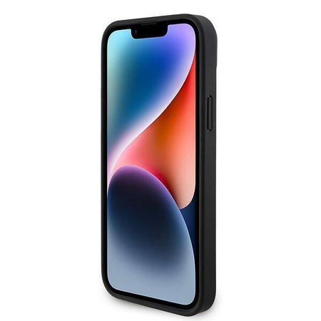 Original Handyhülle APPLE IPHONE 15 PLUS Guess Hardcase Crossbody 4G Metal Logo (GUHCP15MP4TDSCPK) schwarz