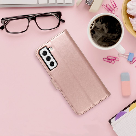 Kabura MEZZO Book do SAMSUNG A55 5G drzewo złoty róż
