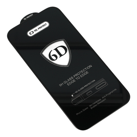 Hartowane szkło Tel Protect Full Glue 6D do MOTOROLA MOTO G75 CZARNE
