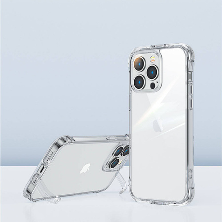 Joyroom Defender Series Case Cover für iPhone 14 Plus Armored Hook Cover Stand Clear (JR-14H3)