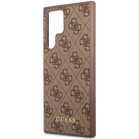 Guess 4G Metal Logo - Etui Samsung Galaxy S23 Ultra (brązowy)