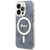 Oryginalne Etui GUESS hardcase IML 4G MagSafe GUHMP15LH4STB do Iphone 15 Pro niebieski
