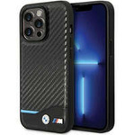 Case BMW BMHCP13L22NBCK iPhone 13 Pro / 13 6.1&quot; black/black hardcase Leather Carbon