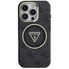 GUESS futerał do IPHONE 16 Pro kompatybilny z MagSafe GUHMP16LHG4PRTGK (IML Metal Glitter 4G Circle Triangle) czarny