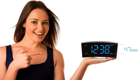 Zegar LED Radio FM PLL Budzik Blaupunkt CR7BK czarny