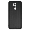 Tel Protect CARBON Case do Xiaomi Redmi 9 Czarny z czerwonym paskiem