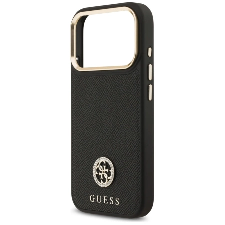 Guess Grained Strass Logo MagSafe case for iPhone 17 Pro - black